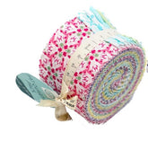 CraftsFabrics 20pcs 2.5" Spring Blooms Floral Jelly Rolls Fabric Strips for Quilting